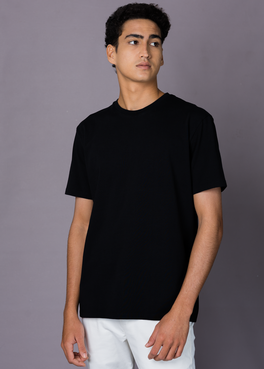 Printed back crewneck T shirt