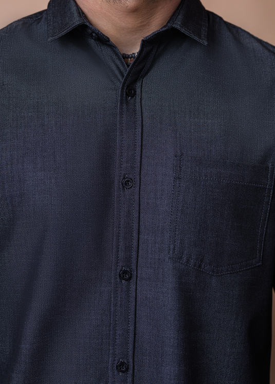Heavy Wash Chambray Long Sleeve Shirt