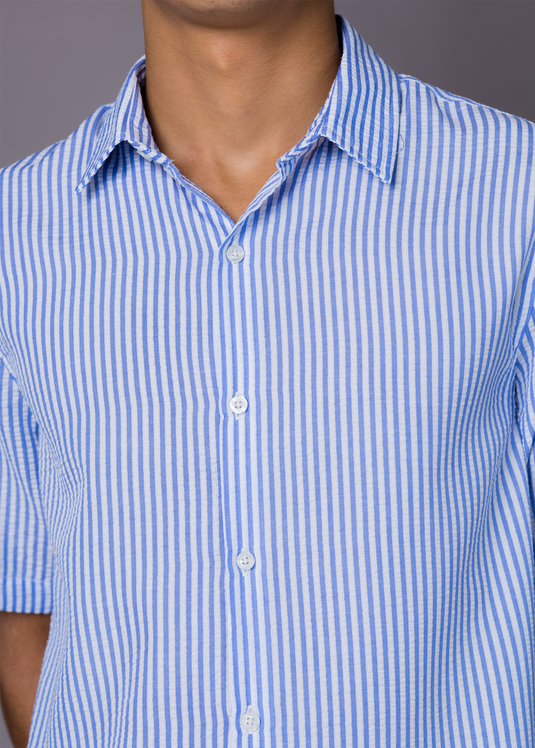 Striped Collar Shirt S/S