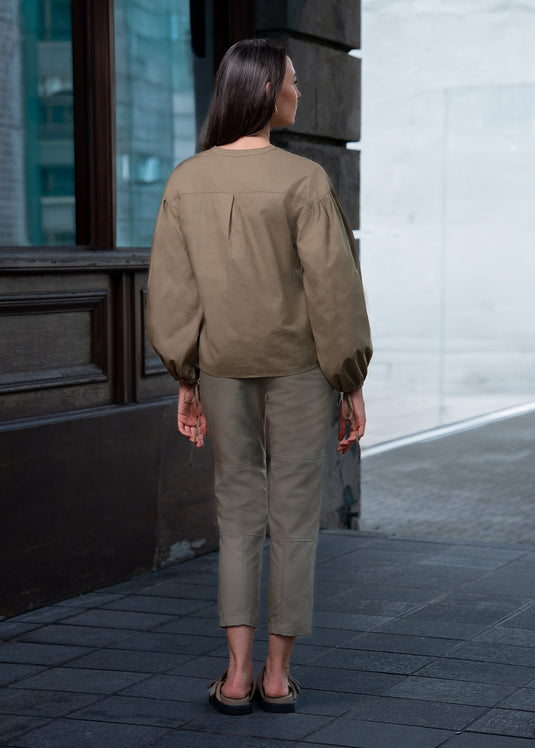 Long sleeve button down blouse