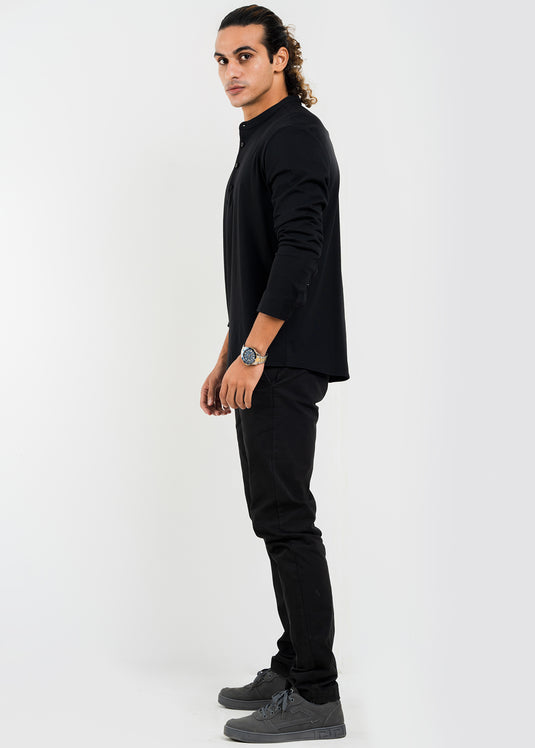 Mandarin Collar L/S T-Shirt