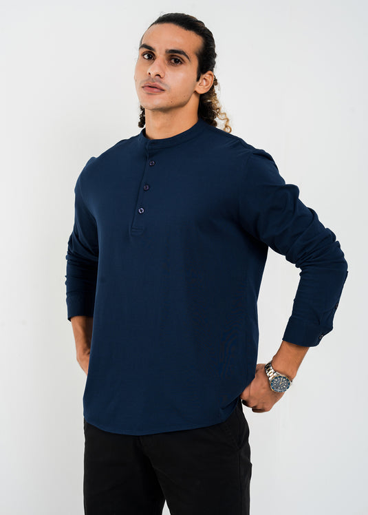 Mandarin Collar L/S T-Shirt