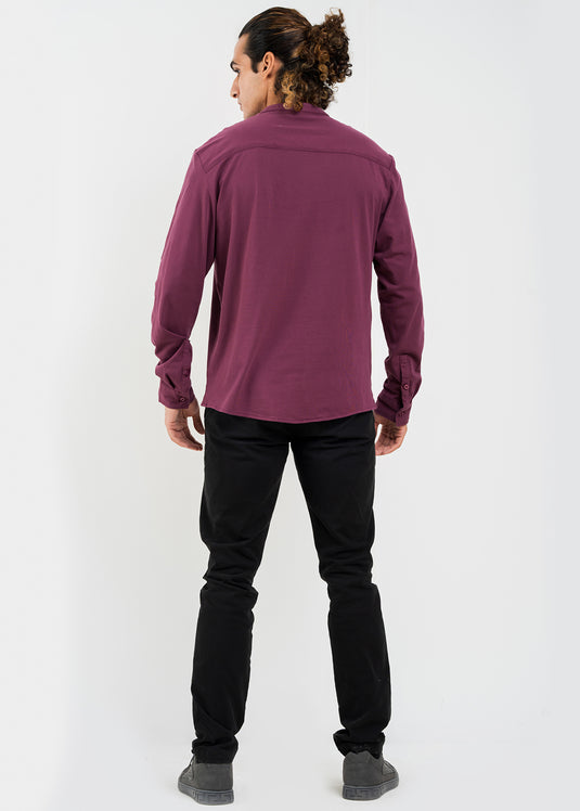 Mandarin Collar L/S T-Shirt
