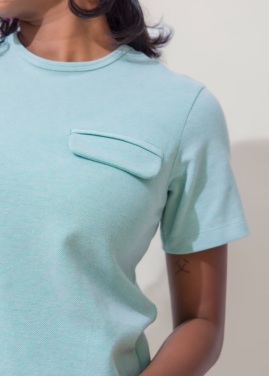 Basic T Shirt With Flap Detail