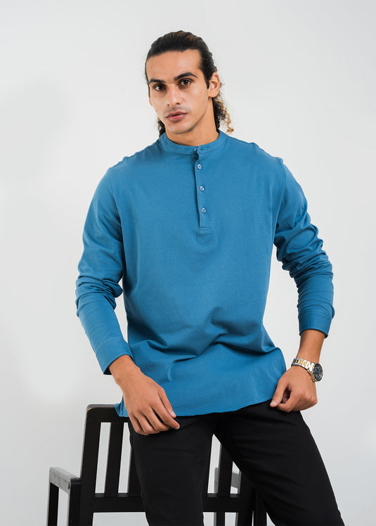 Mandarin Collar L/S T-Shirt