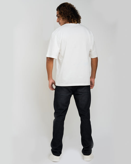 Oversized Crew Neck T-shirt With PKT Detail