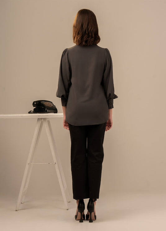 Long sleeve blouse with wide cuff
