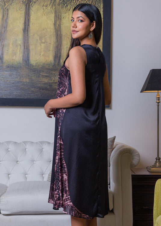 Botanical printed sleeveless dress