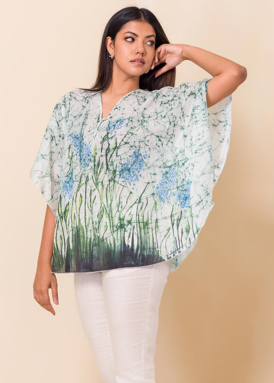 Lavender Inspired Kaftan Batik Top