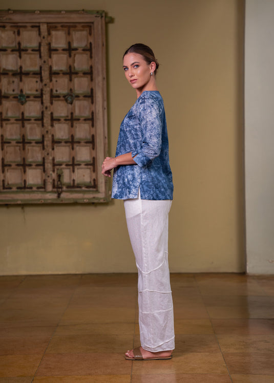 Batik round neck top