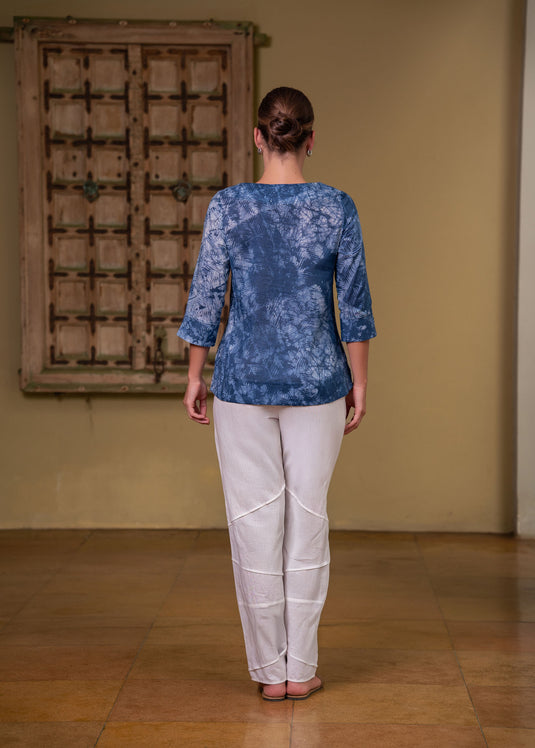 Batik round neck top