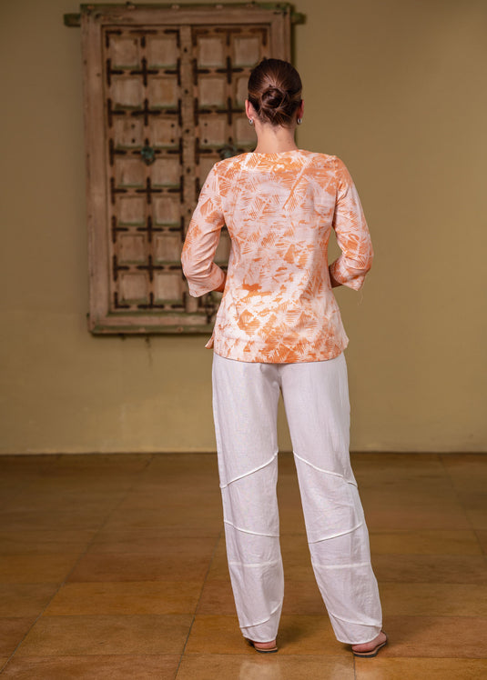 Batik round neck top