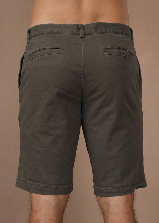 TWILL FLAT FRONT SHORT