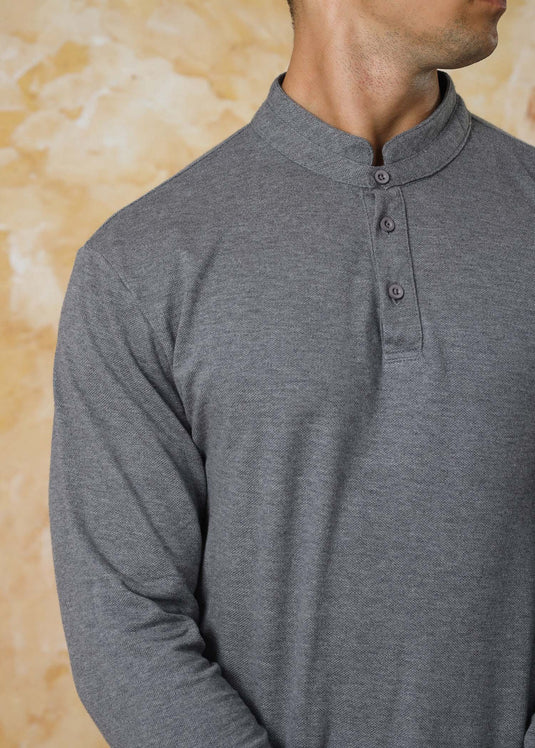 Mao Collar L/S Tee