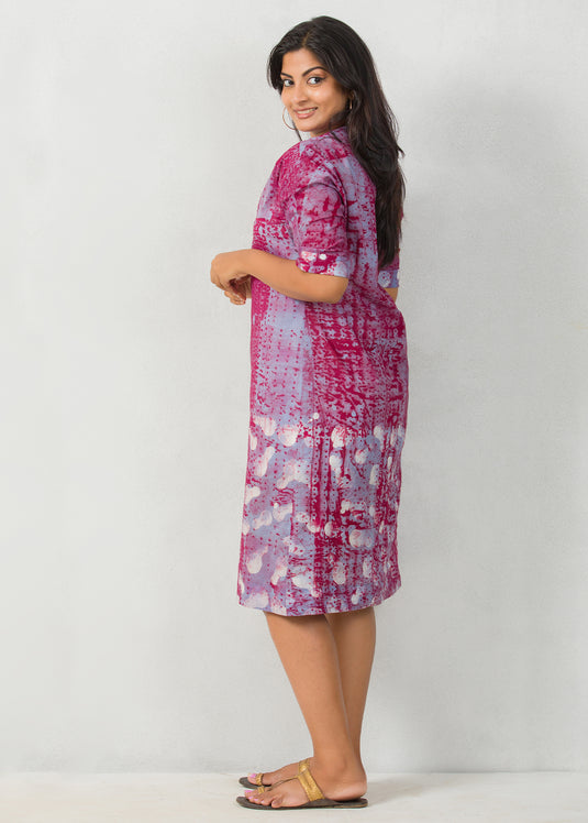 Bottle gourd printed batik dress