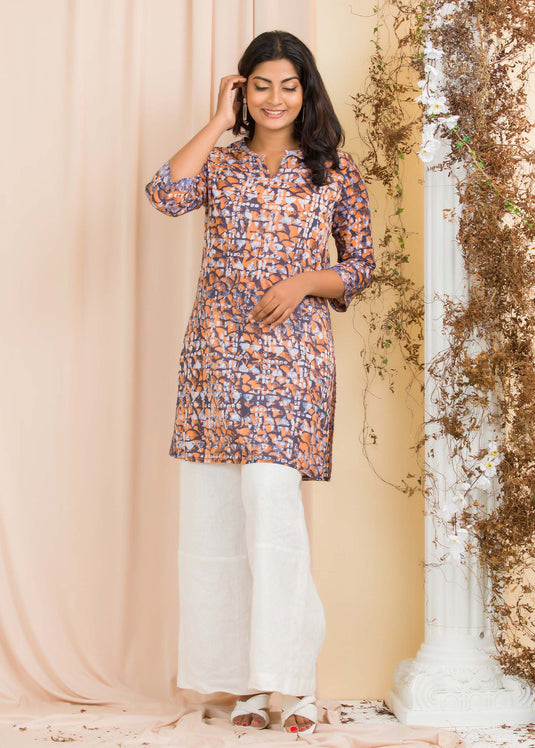 Batik block detailed kurtha top