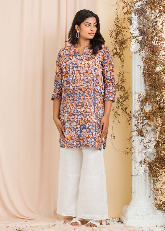 Batik block detailed kurtha top