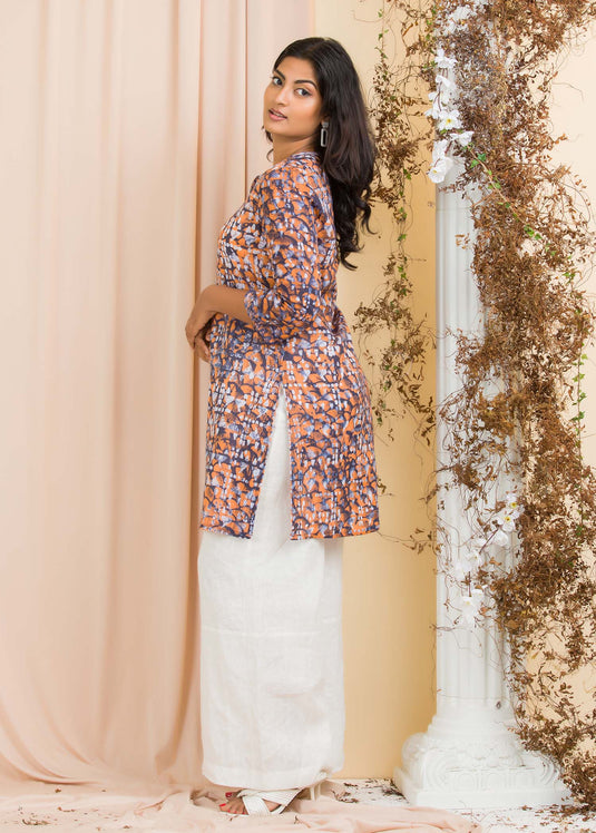 Batik block detailed kurtha top