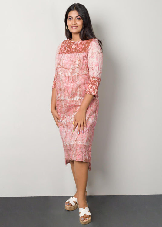 block printed batik dress