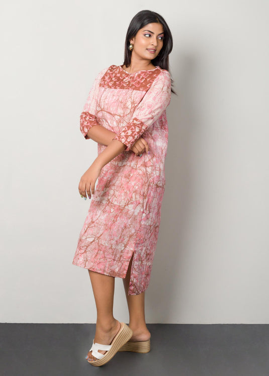 block printed batik dress