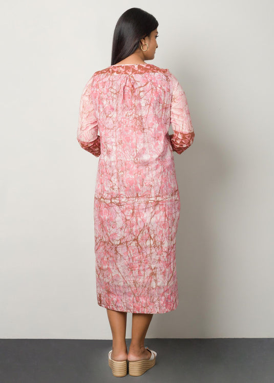 block printed batik dress