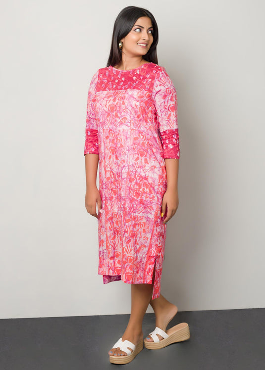 block printed batik dress