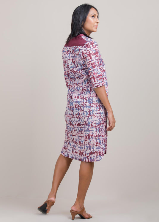 batik knee length dress