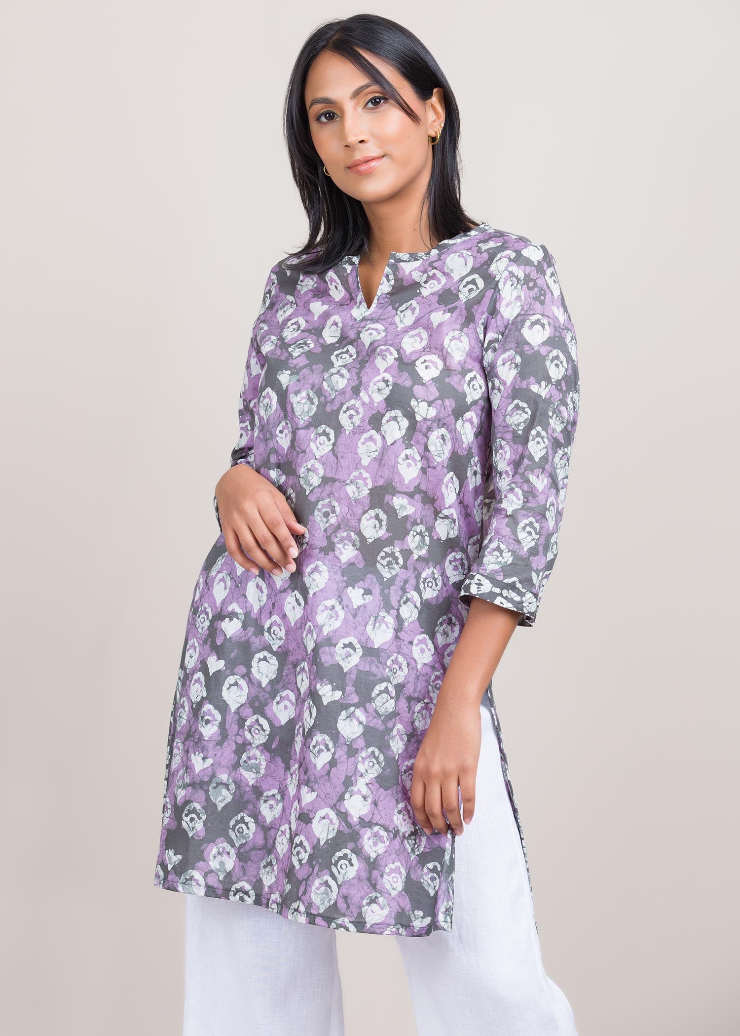 Batik printed kurtha top
