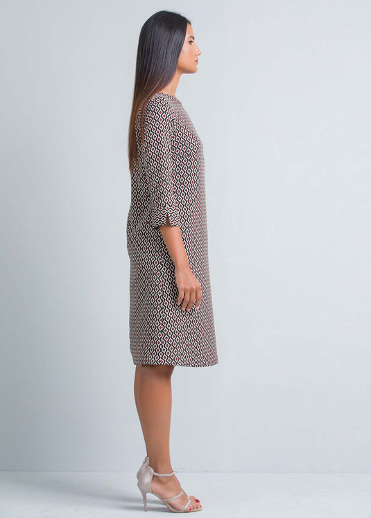 Printed Shift Dress