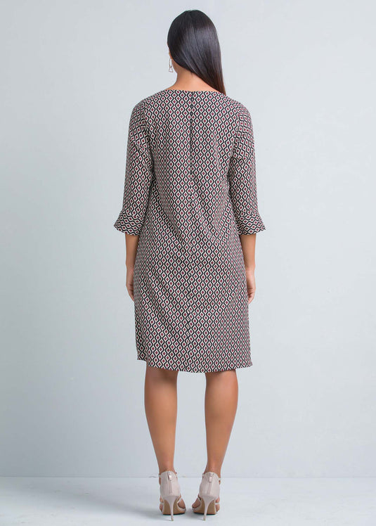 Printed Shift Dress
