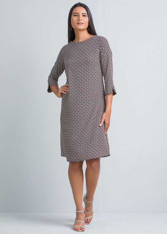 Printed Shift Dress