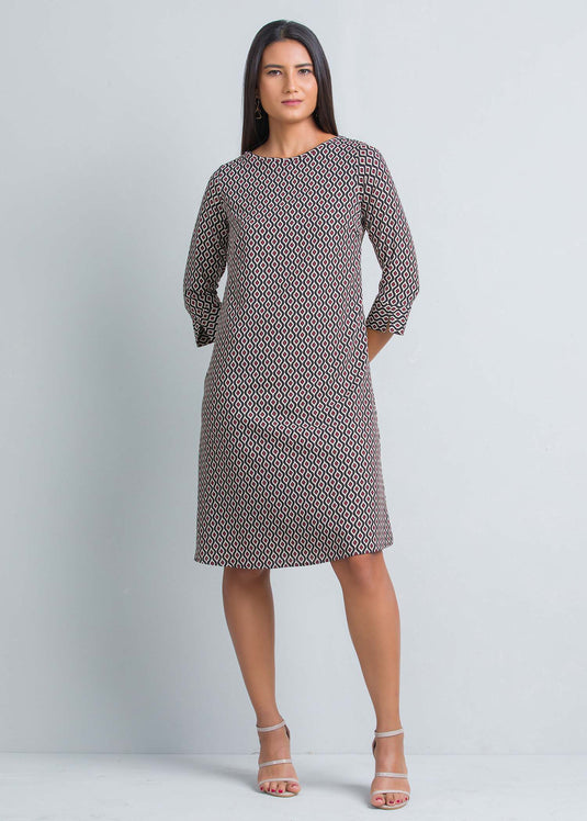 Printed Shift Dress