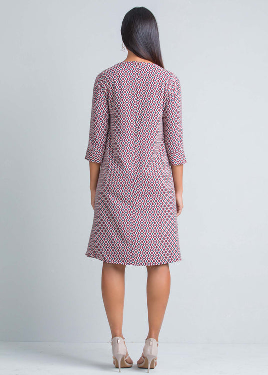 Printed Shift Dress