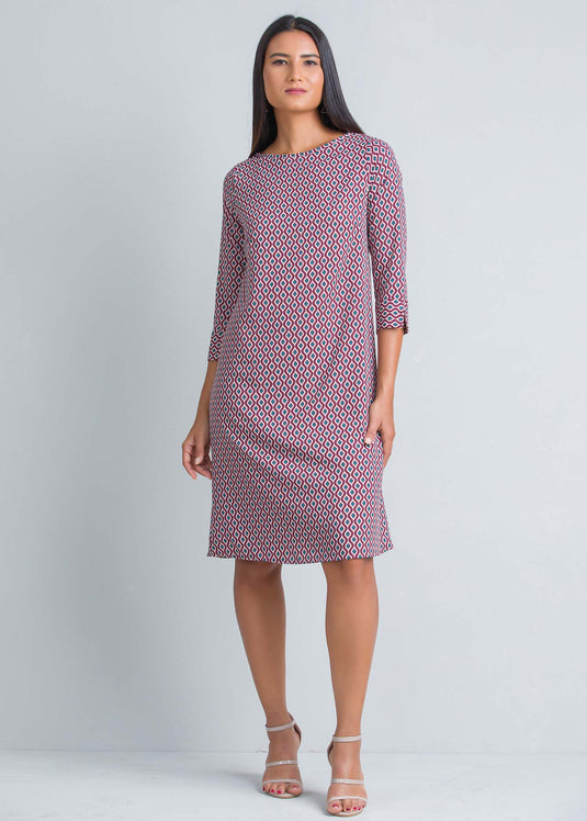 Printed Shift Dress