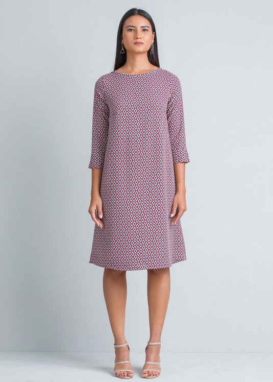Printed Shift Dress