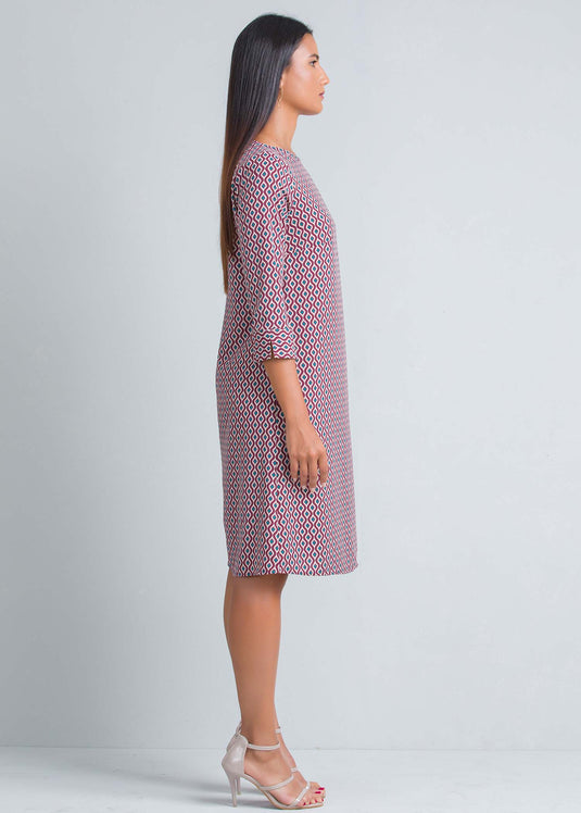 Printed Shift Dress