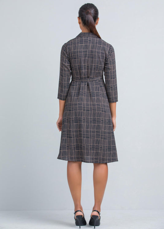 Printed wrap dress