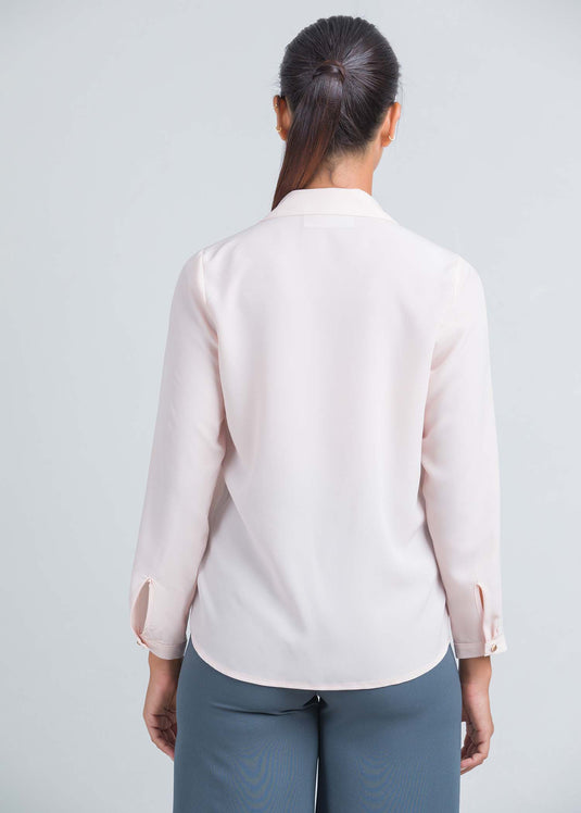 Basic button down shirt with gold buttons