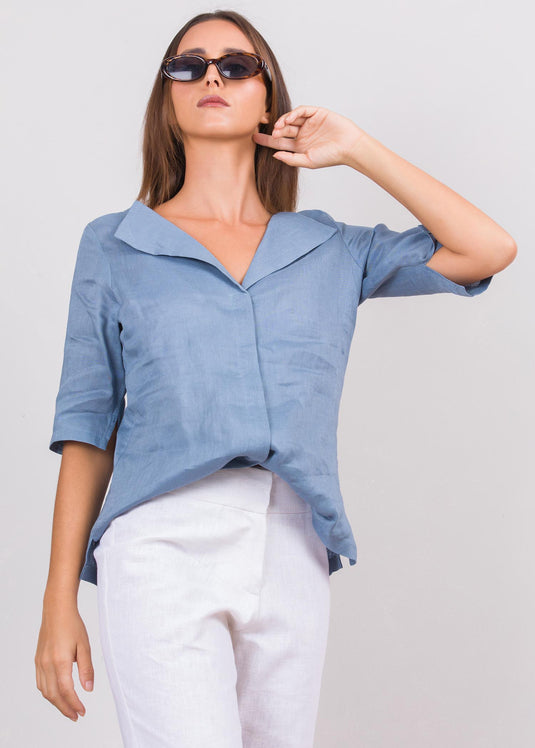Collar detailed blouse
