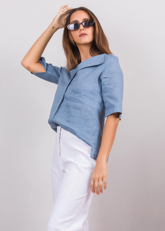 Collar detailed blouse