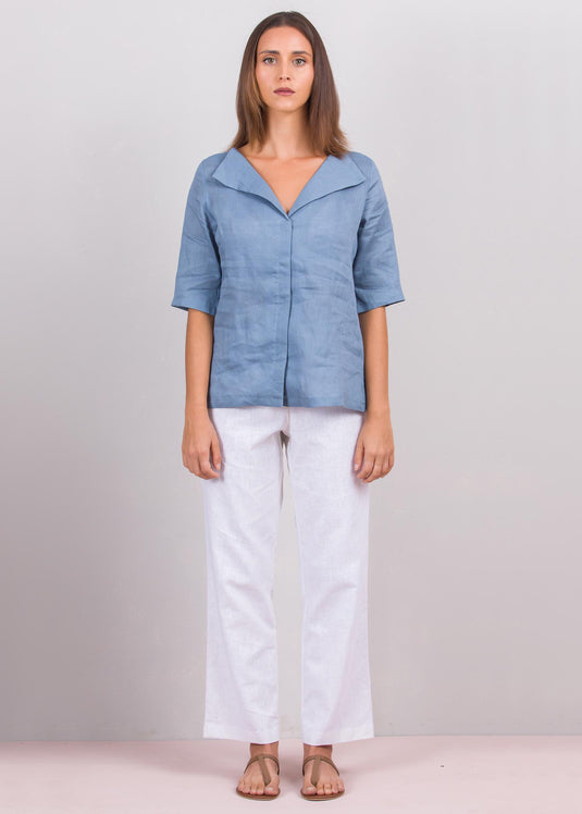 Collar detailed blouse