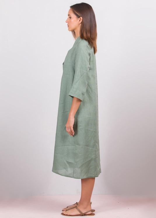 Cross over detailed midi dress