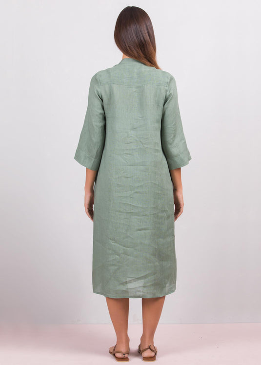 Cross over detailed midi dress