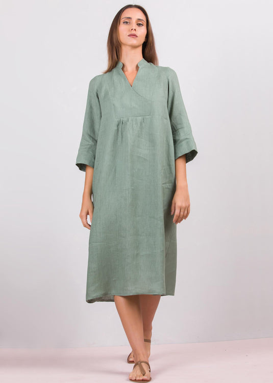 Cross over detailed midi dress
