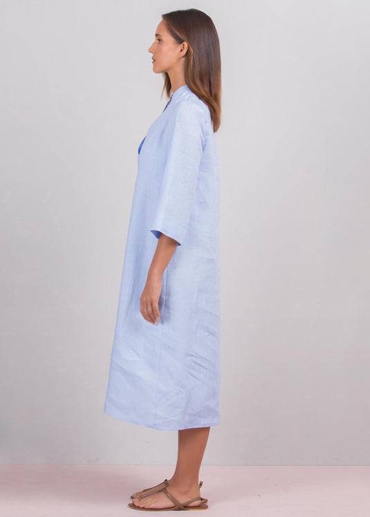 Cross over detailed midi dress