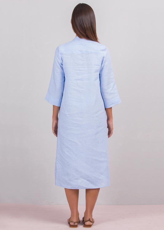Cross over detailed midi dress