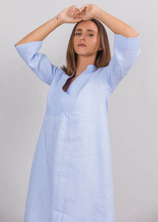 Cross over detailed midi dress