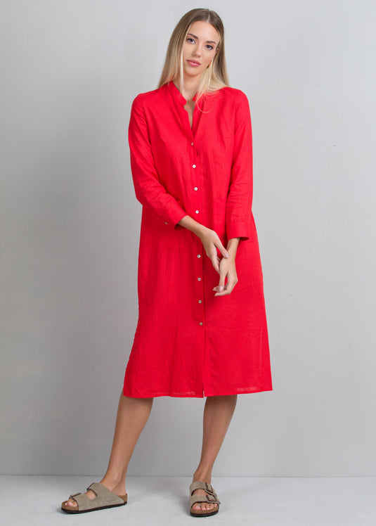 Button down dress with pockets