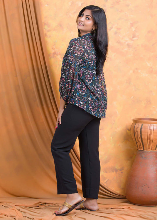 Printed chiffon blouse