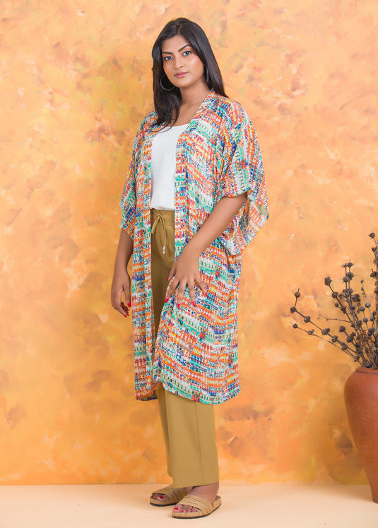 Batwing sleeve detailed cardigan